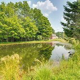 Fire Pit & On-site Pond: Wooded Walton Home!