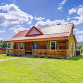 Deck & Scenic View: Historic Cabin in Piney Creek!