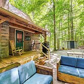 Patio & Fire Pit: Charming Cabin in Roaring Gap!