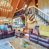 Deck, Mountain Views: Colorful Retreat in Vernon!