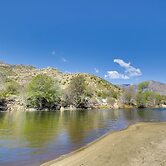 Walk to Riverfront Beach: Kernville Escape