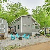 Walk to Lake Beaches: Cabin w/ Patio in Belmont!