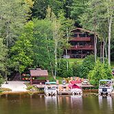 Dock & Hot Tub: Scenic Beech Mountain Lakes Gem!