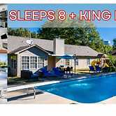 Pool Oasis w King Bed Firepit