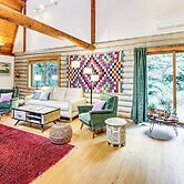 Lake Margaret Access: Boho Log Cabin w/ Backyard