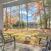 Steps to Lake Tanglwood: Tranquil Wooded Retreat