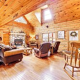 Spacious Log Home w/ 13 Acres, Ponds & Fire Pit!