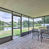 Lanai & Pond at Tranquil Bradenton Retreat!