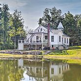 Dock, Game Room: Lakefront Villa in Saylorsburg!