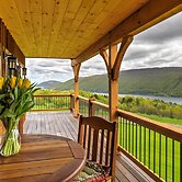 Naples Cabin w/ Lake Views & Wraparound Deck!