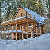 Alpine Adventures: Cozy Log Cabin w/ Deck & Views!