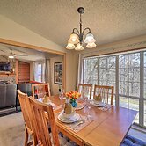 Deck + 2 Fire Pits: Riverfront Spruce Pine Rental!