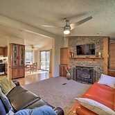 Deck + 2 Fire Pits: Riverfront Spruce Pine Rental!