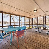 Lakefront Fort Towson Home: Private Dock & 3 Decks