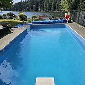 Luxury ocean dock pool villa