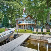 Sauna + Fireplaces! Lakefront Cadillac Retreat