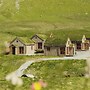 Múlafossur Cottages near Waterfall