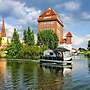 Hausboot auf der Peene in Demmin