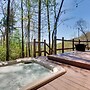 Deck & Fire Pit: Mtn-view Cabin in Rabun Gap