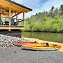 Modern Creek-front Cabin w/ Deck & Views in Murphy
