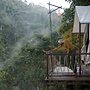 Glamping tent near the waterfall