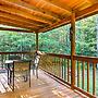 Porch & Fire Pit: Rustic Log Cabin in Smokies!