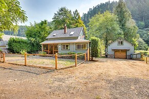 Historic Mapleton Cottage w/ River Views & Hot Tub