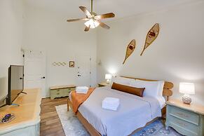 Patio & Fireplace: Tranquil Grandfather Mtn Cabin