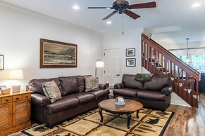 Patio & Fireplace: Tranquil Grandfather Mtn Cabin