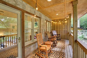 Patio & Fireplace: Tranquil Grandfather Mtn Cabin