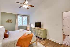 Patio & Fireplace: Tranquil Grandfather Mtn Cabin