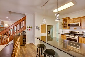 Patio & Fireplace: Tranquil Grandfather Mtn Cabin