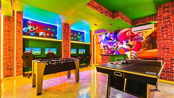 Mario Game Room Theater Loft w Pool Spa Disney