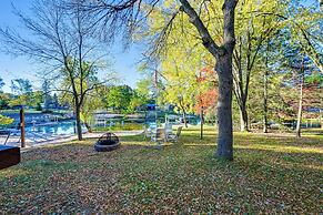 Lakefront Nekoosa Home: Private Beach & Boat Dock!