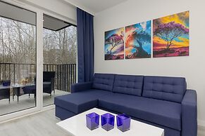 Dark Blue and Grey Apartment by Renters