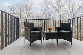 Dark Blue and Grey Apartment by Renters