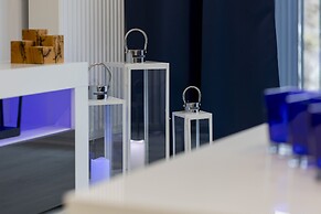 Dark Blue and Grey Apartment by Renters