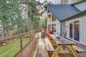Hat Island Home w/ Stunning View & Wraparound Deck