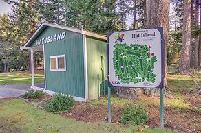 Hat Island Home w/ Stunning View & Wraparound Deck