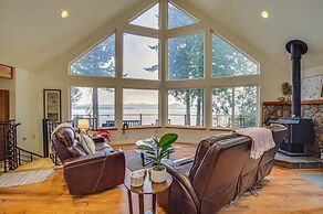 Hat Island Home w/ Stunning View & Wraparound Deck