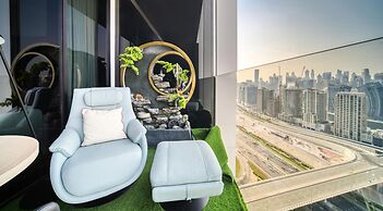 Sleek Comfy Studio w Burj Khalifa View Balcony