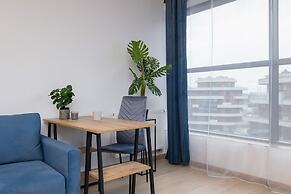 Dark Blue Apartment in Kraków by Renters