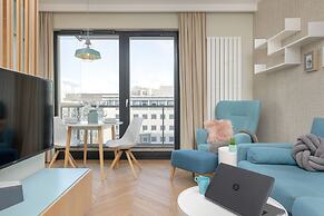 Bright Blue Apartment by Renters