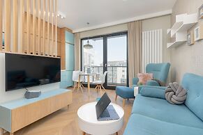 Bright Blue Apartment by Renters