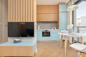 Bright Blue Apartment by Renters