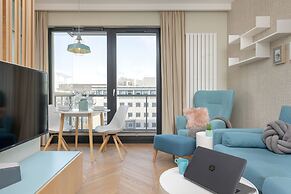 Bright Blue Apartment by Renters