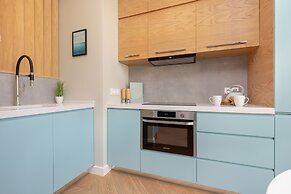 Bright Blue Apartment by Renters