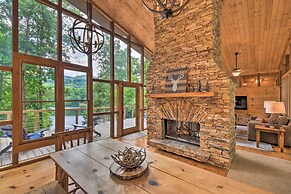 Lakefront Glass House Cabin w/ Mountain Views!