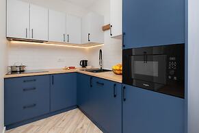 Aesthetic Deep Blue Apartment by Renters