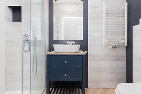 Aesthetic Deep Blue Apartment by Renters